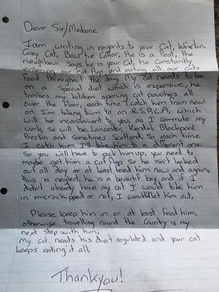 письмо от соседки